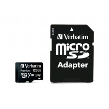 128GB microSD Class10 A1 UHS-I + SD adapter  Verbatim Premium microSDXC, 600x, Up to: 90MB/s