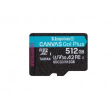512GB microSD Class10 UHS-I U3 (V30) Kingston Canvas Go! Plus, Ultimate, Read: 170Mb/s, Write: 90Mb/s, Ideal for Android mobile devices, action cams, drones and 4K video production