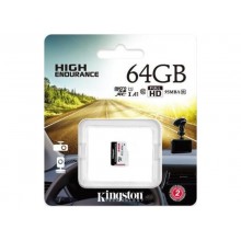 64GB microSD Class10 A1 UHS-I FC  Kingston High Endurance, 600x, Up to: 95MB/s, High performance, Seamless recording