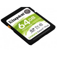 64GB SD Class10 UHS-I U1 (V10)  Kingston Canvas Select Plus, Up to: 100MB/s