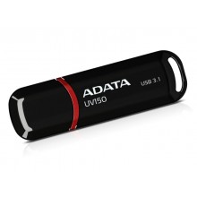 128GB  USB3.1 Flash Drive ADATA "UV150", Black, Plastic, Classic Cap (R/W:90/40MB/s)