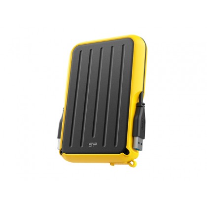 2.5" External HDD 1.0TB (USB3.2)  Silicon Power Armor A66, Black/Yellow, Rubber + Plastic