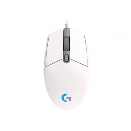 Gaming Mouse Logitech G102 Lightsync, Optical, 200-8000 dpi, 6 buttons, Ambidextrous, RGB, White USB