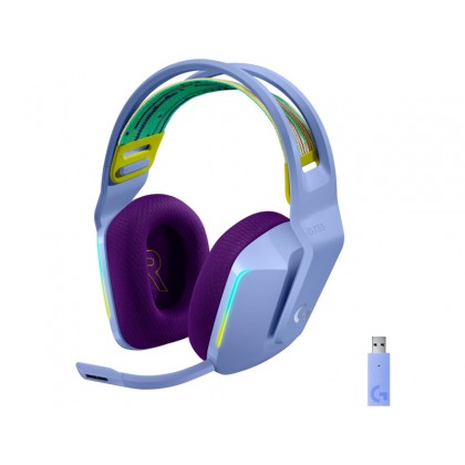 Wireless Gaming Headset Logitech G733, 40mm drivers,20-20kHz,39 Ohm,87.5dB, RGB,2.4 Ghz/3.5mm,Lilac .