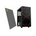 Case ATX GAMEMAX Black Hole, w/o PSU, 2x200mm ARGB fans, PWM hub,Transparent panel, USB3.0, Black