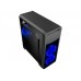 Case ATX GAMEMAX G563, w/o PSU, 3x120mm, Blue LED, Full Transparent panel, USB3.0, Black