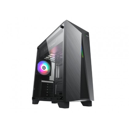 Case ATX GAMEMAX Nova N6, w/o PSU, 1x120mm, ARGB LED fan, ARGB LED strip, TG, USB 3.1, Black