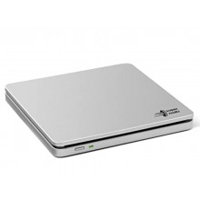 External Portable Slim 8x DVD-RW Drive Hitachi-LG Data Storage "GP60NB60", Silver, (USB2.0), Retail