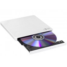External Portable Slim 8x DVD-RW Drive Hitachi-LG Data Storage "GP60NB60", White, (USB2.0), Retail