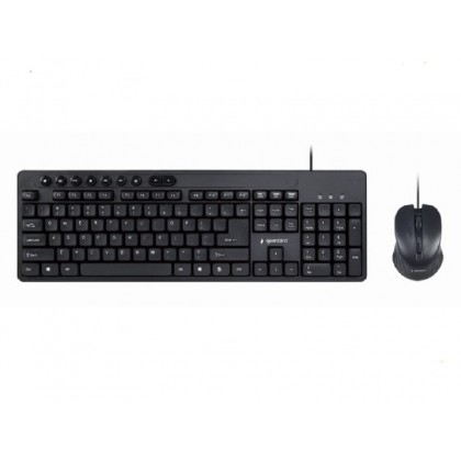 Gembird KBS-UM-04, Multimedia desktop set, black, US-Layout, Black