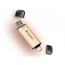 512GB USB3.1/Type-C Flash Drive  Transcend "JetFlash 930C", Gold, Classic Cap, OTG (R/W:420/400MB/s)