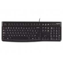 Keyboard Logitech K120 OEM, Thin profile, Quiet typing, Spill-resistant, Black, USB