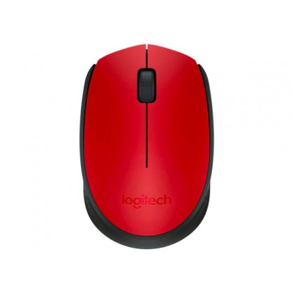 Wireless Mouse Logitech M171, Optical, 3 buttons, Ambidextrous, 1xAA, Red