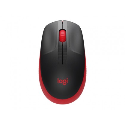 Wireless Mouse Logitech M190 Full-size, Optical, 1000 dpi, 3 buttons, Ambidextrous, Red