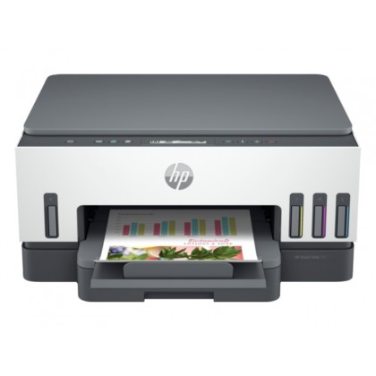 MFD CISS HP Smart Tank 720 A4, Duplex, White/Grey, up to 12/22ppm black 7/21ppm color, up to 4800x1200 dpi, Scan 1200x1200, Up to 3k p/m, 800Mhz, 128 Mb, 2" LCD, 60–250 g/m, 250p, 2.4/5GHz dual band W