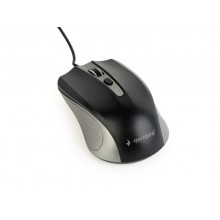 Mouse Gembird MUS-4B-01-GB, Optical, 800-1200 dpi, 4 buttons, Ambidextrous, Spacegrey/Black, USB .