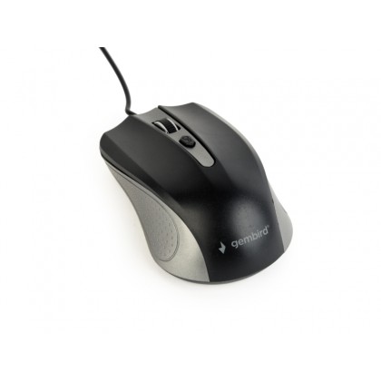 Mouse Gembird MUS-4B-01-GB, Optical, 800-1200 dpi, 4 buttons, Ambidextrous, Spacegrey/Black, USB .