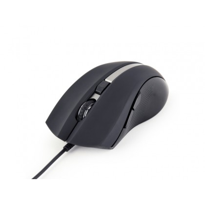 Mouse Gembird MUS-GU-02, Laser, 800-2400 dpi, 6 buttons, Ambidextrous, Black, USB .