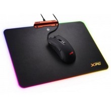 Gaming Mouse & Pad XPG INFAREX M10/R10, Otical 800-3200 dpi, 7 buttons, Ergonomic, RGB, Black, USB, mouse pad with nine lighting modes (7 Single solid color lighting & 2 Rainbow Breathing)