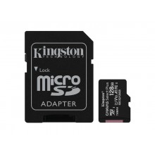128GB MicroSD (Class 10) UHS-I (U1) +SD adapter, Kingston Canvas Select+ "SDCS2/128GB" (R:100MB/s)