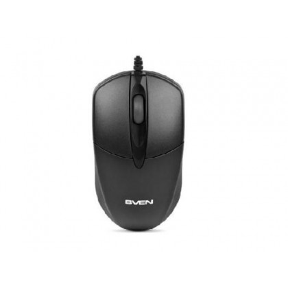 Mouse SVEN RX-112, Optical, 1000 dpi, 3 buttons, Ambidextrous, Black, USB+PS/2