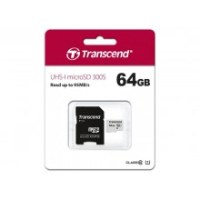 Transcend "TS64GUSD300S", 64GB MicroSD (Class 10)