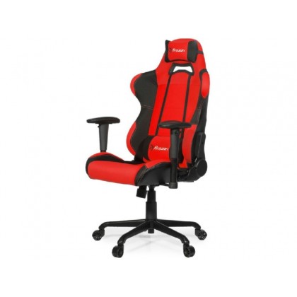 Gaming/Office Chair AROZZI Torretta V2, Red/Black, Fabric + PU leather, max weight up to 95-100kg / height 160-180cm, Recline 165°, 2D Armrests, Head and Lumber cushions, Metal Frame, Nylon wheelbase,
