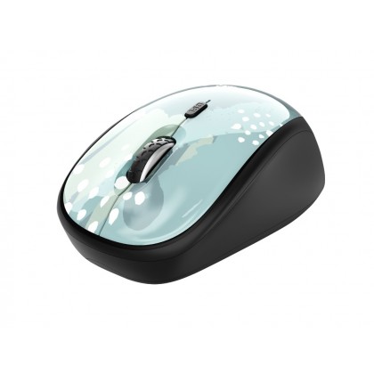 Trust Yvi Wireless Mouse - Blue, 8m 2.4GHz, Micro receiver, 800-1600 dpi, 4 button, Rubber sides for comfort and grip,USB