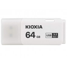64GB USB3.2  Kioxia (Toshiba) TransMemory U301 White, Plastic, Small design (Read 70 MByte/s, Write 20 MByte/s)