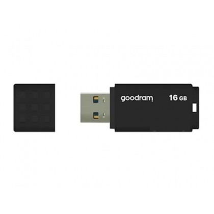 16GB USB3.0  Goodram UME3 Black, Plastic, Anti-slip design (Read 60 MByte/s, Write 20 MByte/s)
