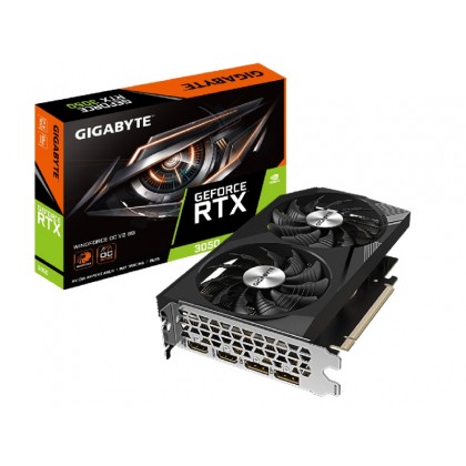 VGA Gigabyte RTX3050 8GB GDDR6 WindForce OC (GV-N3050WF2OCV2-8GD)