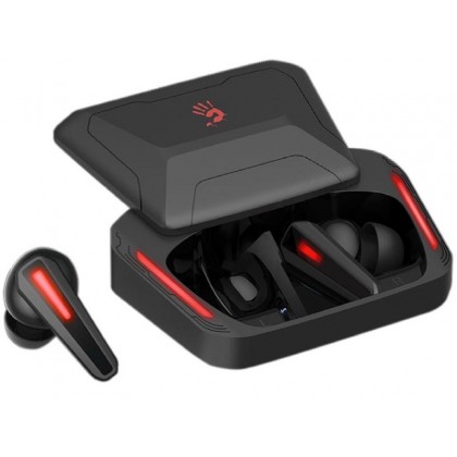 Wireless Gaming Earphones Bloody M70, 6 mm driver, 16 Ohm, 99db, Bluettoth 5.0, 60/400 mAh, Black/R , Bluetooth v5.0 улучшает стабильность беспроводного соединения для более плавной синхронизации ауди