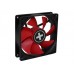 120mm Case Fan - XILENCE XPF120.R Fan, 120x120x25mm, 1300rpm, <21dBa, 44.7CFM, hydro bearing, Big 4Pin and 3Pin Molex, Black/Red