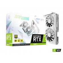ZOTAC GeForce RTX 3060 Ti AMP LHR White Edition 8GB GDDR6, 256bit, 1755/14000Mhz, Ampere, PCIeX16 4.0, Dual Fan / IceStorm 2.0, 1xHDMI, 3xDisplayPort, Active Fan Control/ FREEZE Fan Stop, White Led Li